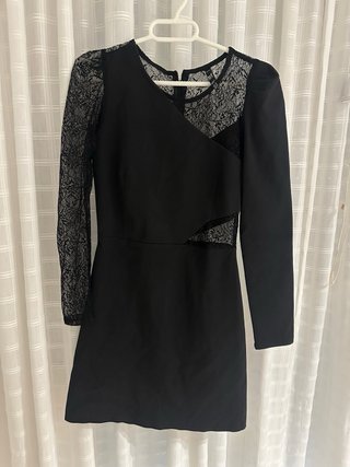 Vestido fiesta Zara negro encaje