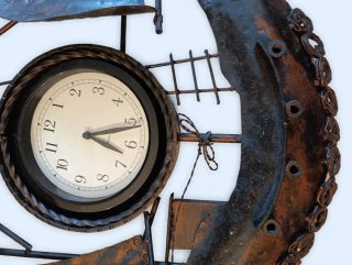 Orologio da parete veliero rame e ferro