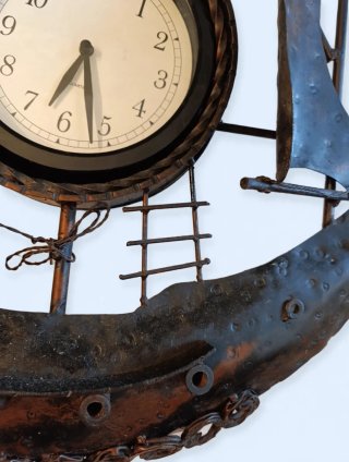 Orologio da parete veliero rame e ferro