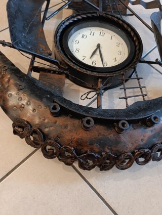 Orologio da parete veliero rame e ferro