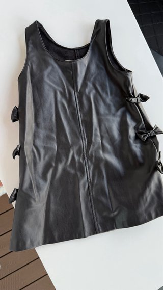Vestido criança preto com laços