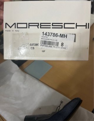 Mocasines Moreschi Piel Azul/Negro
