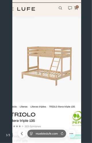 Litera triple madera LUFE