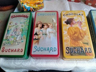 Lote Cajas Metálicas Vintage Chocolate