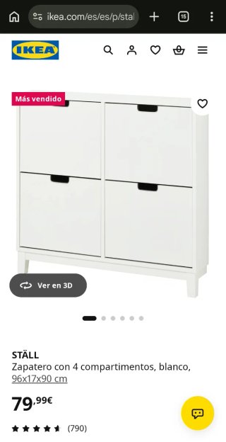2 Zapateros IKEA STÄLL 4 compartimentos