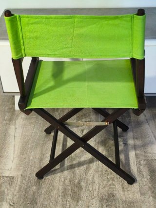 Silla de director madera y tela verde