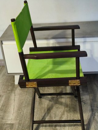 Silla de director madera y tela verde