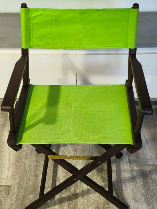 Silla de director madera y tela verde