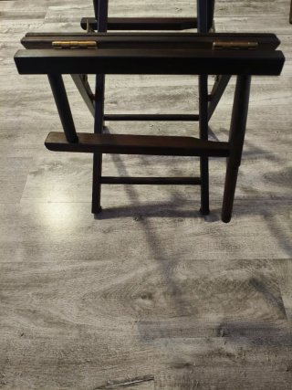 Silla de director madera y tela verde