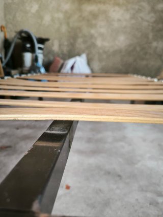 Somier metálico con lamas de madera