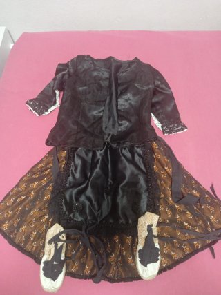 Traje Baturra Negro/Marrón Talla 1-2