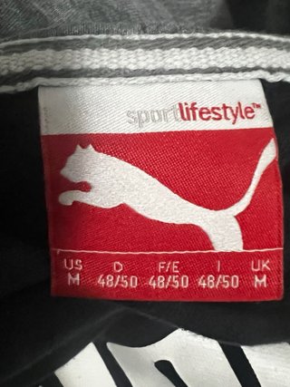 Sudadera Puma Negra con Logo Blanco
