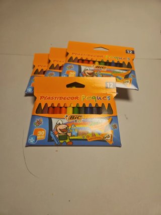 4 Cajas Plastidecor Peques BIC 12 Colores