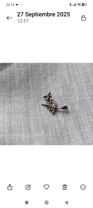 Piercing Bruja Escoba Plata 925