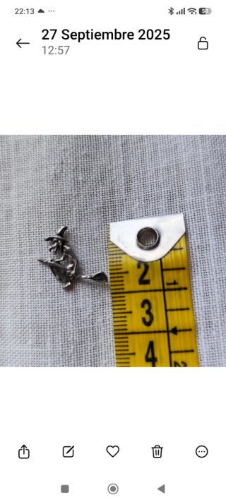 Piercing Bruja Escoba Plata 925
