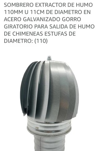 Se venden dos Sombreros Extractor de Humo 110mm