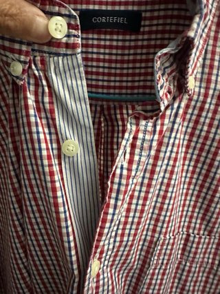 Camisa Cortefiel cuadros Talla L