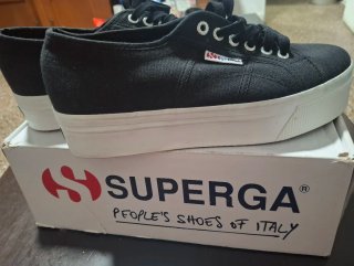 Zapatillas Superga Negras Plataforma