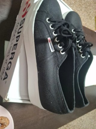 Zapatillas Superga Negras Plataforma