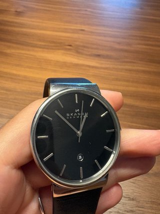 Reloj Skagen Negro y Plateado