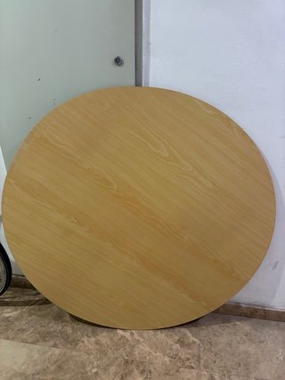 Mesa redonda comedor 1m x 70cm + tablero madera