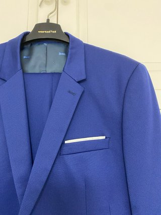 Traje azul hombre chaqueta y pantalon
