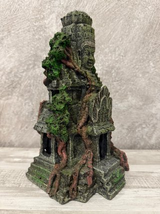 Decoración Acuario Ruinas y Volcán con luces