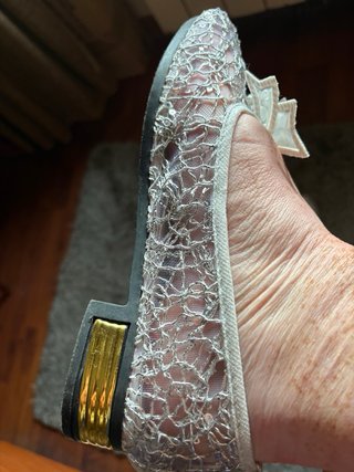 Zapatos de fiesta plateados talla 38 (pequeña)