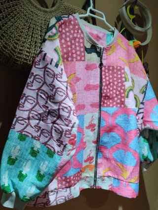 Cazadora mujer patchwork
