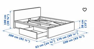 Cama IKEA MALM Blanca