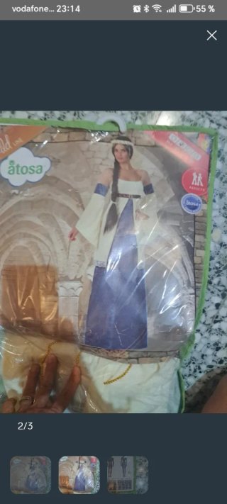 Disfraz Medieval Reina Talla M-L Atosa