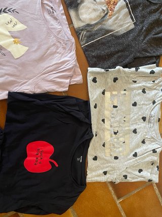 Lote 7 Camisetas Niña Manga Larga Talla 11-12