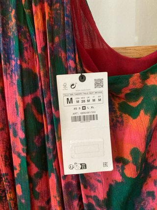 Vestido Zara estampado multicolor