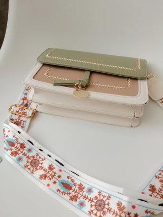 Bolso SN&FASHION Beige y Verde