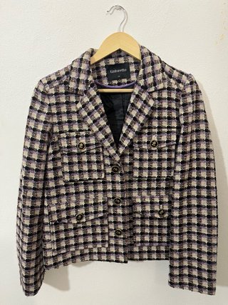 Traje de falda cuadros Tintoretto Morado