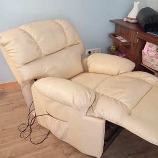 Sillón masaje beige polipiel