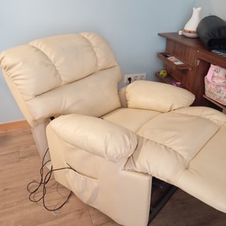 Sillón masaje beige polipiel