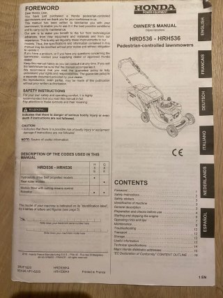 Cortacésped Honda HRH 536 QXE poco uso