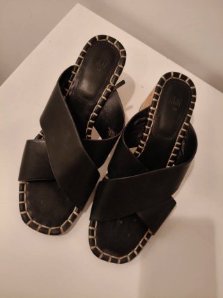 Sandalias tacón bloque negras