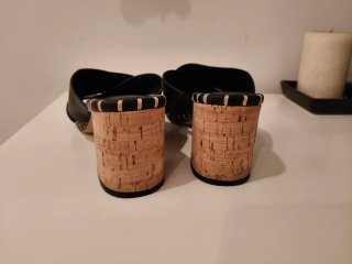 Sandalias tacón bloque negras