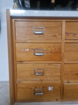 Mueble Farmacia Antiguo Madera y Metal