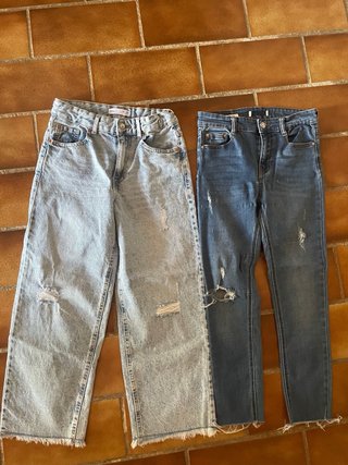 Lote 6 Vaqueros Niña Talla 11-12 Años Zara, Mango