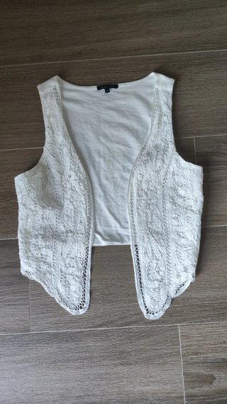 Chaleco Massimo Dutti Blanco Talla S