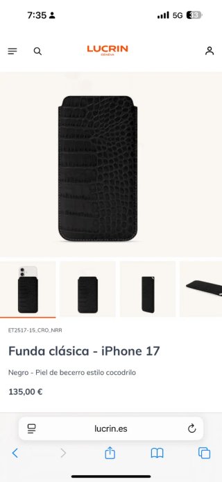 Funda Móvil Negra Efecto Cocodrilo