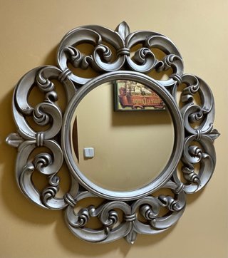 Espejo decorativo plateado