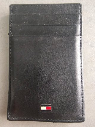 Cartera Tarjetero Tommy Hilfiger Negro/Rojo