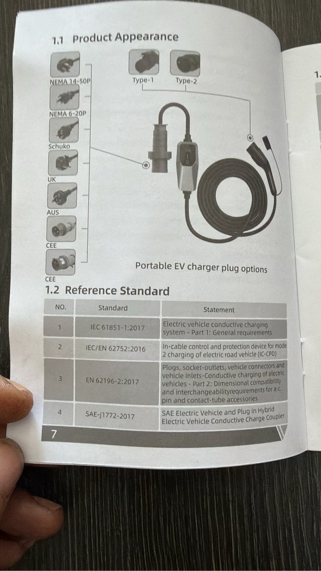 Cargador Portátil Coche Eléctrico Tipo 2 (16A