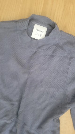 Vestido de punto azul invierno XL