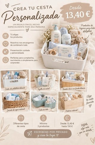 Cesta de regalo personalizada