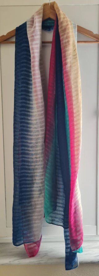 Fular fino rayas multicolor